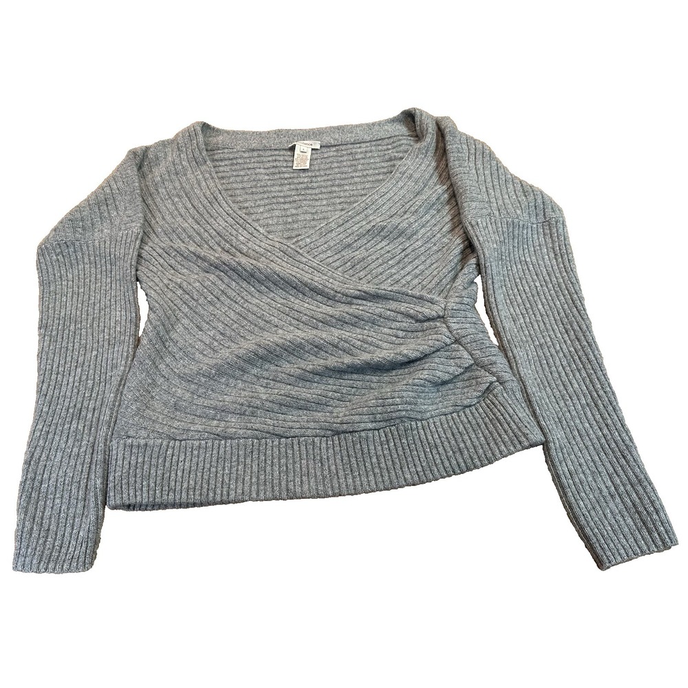 Sundance Wrap Sweater Womens Lambswool Cashmere Angora Rabbit Hair Blend Size L